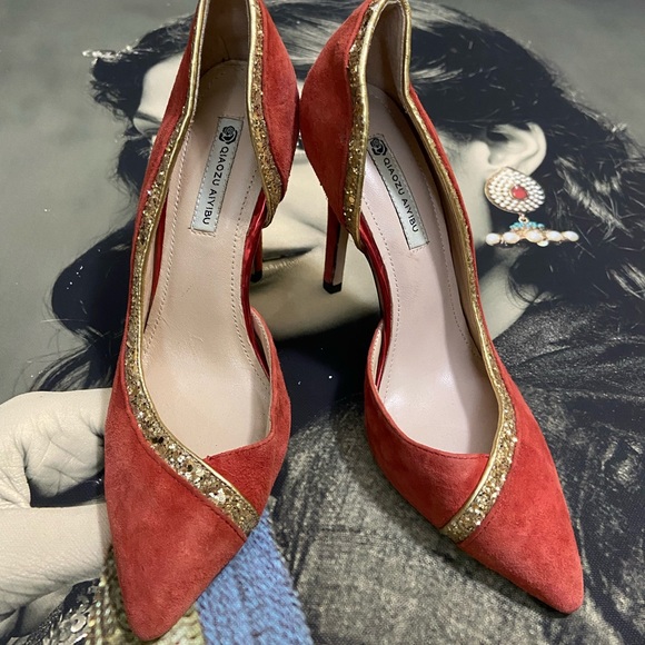 Vero  Cuoio Glitter Heels. Size - 205 . EUR - 36. - Picture 4 of 14